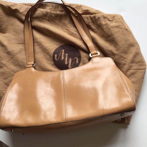 Monsac Handbags - Monsac Italian leather camel colored bag